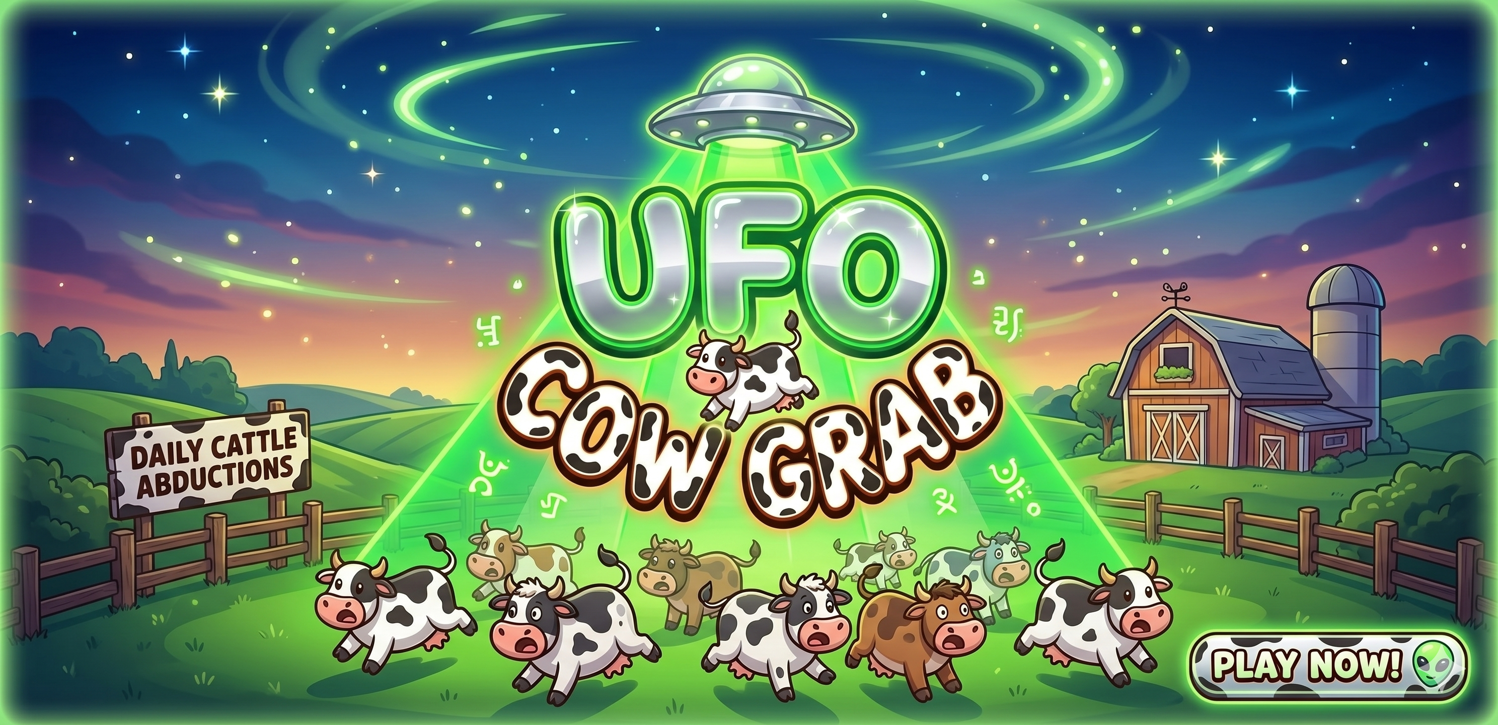UFO Cow Grab Gameplay